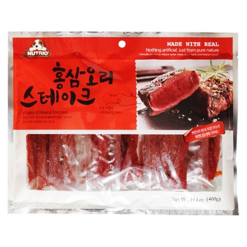 뉴트리오 홍삼 오리 스테이크, 사랑하는 반려견에게 건강과 행복을 선물하세요!