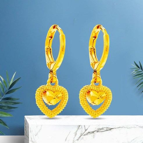 운수대통구슬 베트남 사금 잎 여성 귀걸이체인 엄마 전문점 홍콩 피어싱 액세서리 유행 미스트 크림 페이스 4999114166, 내 마음은 영원하다 한쌍 귀 악세사리