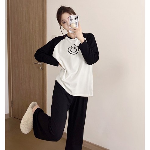 제너럴에이 긴팔 잠옷 상하의세트 봄 가을 파자마 귀여운 홈웨어 실내복