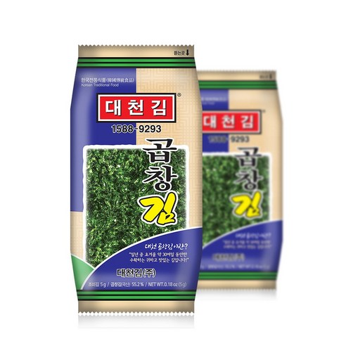 기타 대천김 곱창김 도시락김 5g x 20봉, 100g, 1개