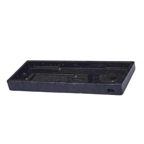 키보드 케이스 수지 쉘 60% DIY GH60 GK61/RK61 306x115x30mm, 내구성 플라스틱, 검은 색