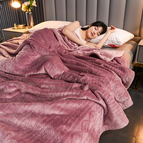 [SW] 솔리드 소프트 따뜻한 벨벳 담요 가을 겨울 따뜻한 소파 침대 던져 담요 홈 장식 꽃 침구 침대보 담요, 120x200cm, 보라색