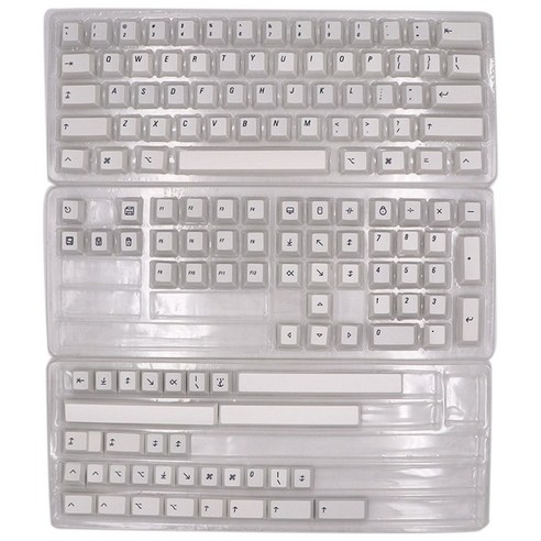 미니멀리스트 화이트 키 캡 140Keys 염료 유선 USB 기계식 키보드 체리 MX 스위치를위한 체리 프로필 키 캡, 하나, 보여진 바와 같이
