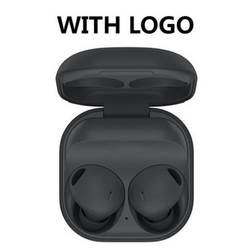 삼성 호환 갤럭시 버즈 2 프로 무선 블루투스 이어폰 마이크 포함 인이어 노이즈 캔슬링 이어버드, Black With Logo