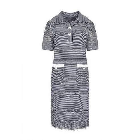 [백화점매장 정품출고] JJ지고트 메탈사 라인 프린지 니트 원피스(GL5A1OPJ6)