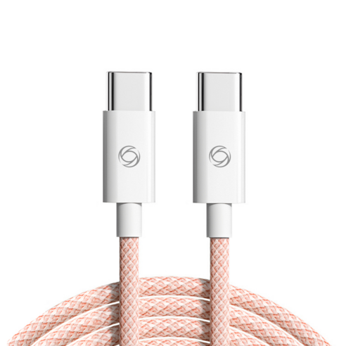 SSOK3 파스텔 60W C to C C타입 고속 충전 케이블, 3개, 핑크, 150cm
