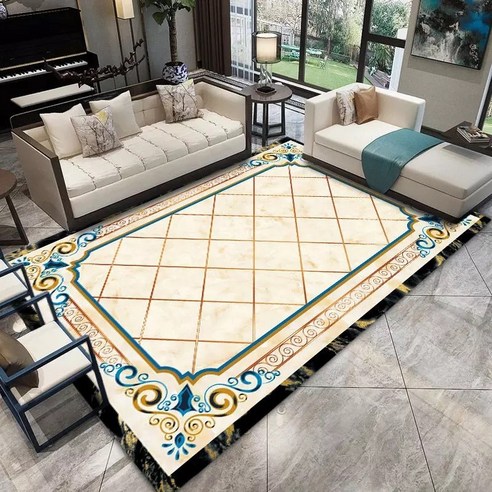 현대 심플한 북유럽풍 카펫 거실 탁자 침실 카펫 견본실 직사각형 아메리카노 카펫 쿠션, JA64호