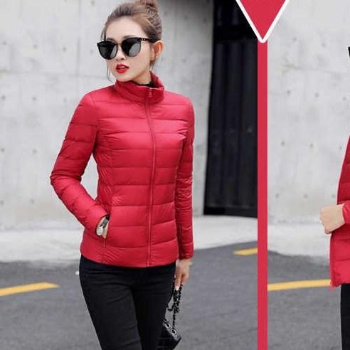 여성 오프 시즌 자켓 새로운 짧은 학생 스탠드 칼라 후드 한국 스타일 얇은 코트