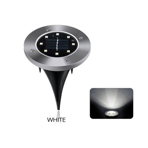 [KHTE] 태양 지상 조명 8 LED 통로 마당 정원 조명, cool white|8pcs