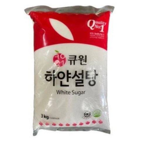   큐원 하얀 설탕 3kg x 2봉 -, 2개