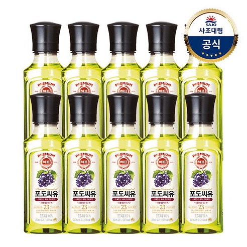 해표 포도씨유, 900ml, 3개