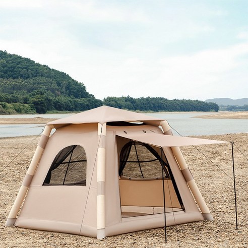 간편한 설치와 넓은 공간, 에어텐트와 함께 잊지 못할 캠핑을!