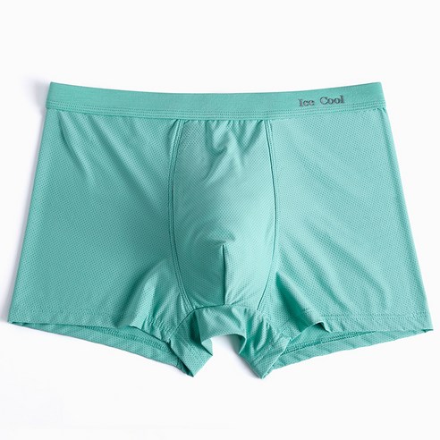 ANKRIC 사각팬티 빈 메쉬 남성 속옷 인쇄 U 볼록 남성 속옷 원활한 아이스 실크 남성 복서 속옷