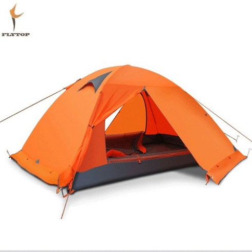 FLYTOP 캠핌용 알파인 백패킹 텐트 WIND2, 2, 오렌지