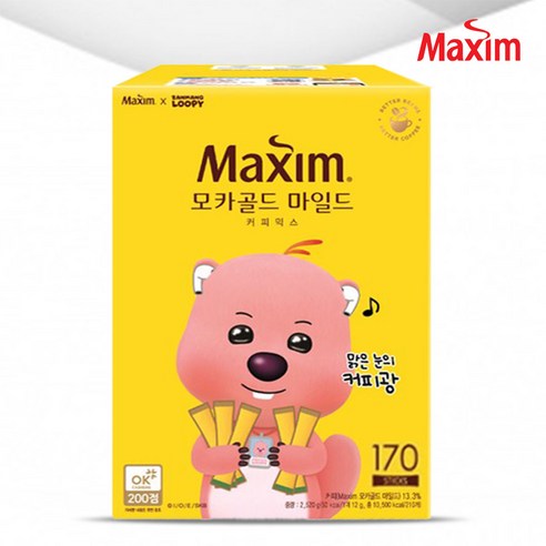 [맥심] 모카골드 잔망 루피 에디션, 170개입, 12g, 1개