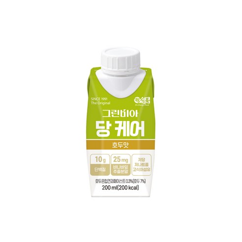 정식품 그린비아 당케어 호두맛 당뇨영양식 당뇨환자용균형영양식 혈당관리균형영양식