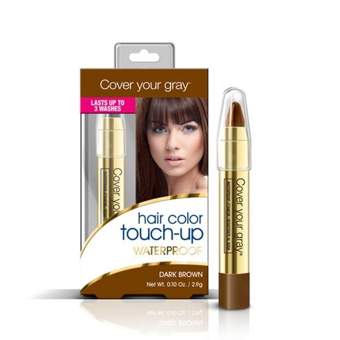 커버유어그레이 헤어 컬러 터치 업 워터프루프 2.9g, Dark Brown, 1개