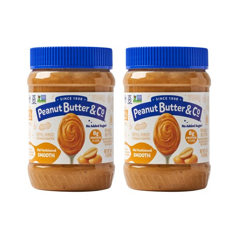 피넛버터앤코 무가당 무설탕 올드패션드 스무스, 454g, 2개