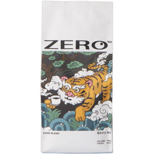 헬로모닝 제로 다크 블렌드 원두, 홀빈(분쇄안함), 500g, 2개