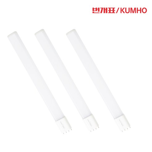 금호전기 번개표 LED형광등 13.7W 3P기존36W형광등대체형LED, 주광색, 3개