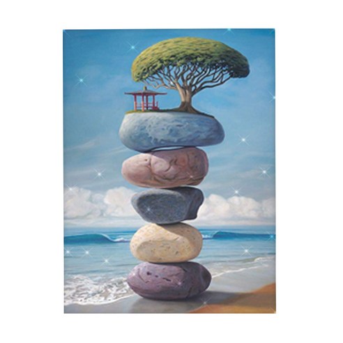 오늘의오브제 DIY 보석십자수 패브릭 원단형 35x25cm, 2_21_PEACE, 1개