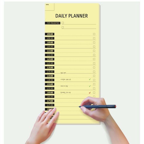 데일리 플래너 미니예약노트 100매 1권 4EA 미니예약장부, 1개=(100매입x4EA), 2개, 100매입 소인예약