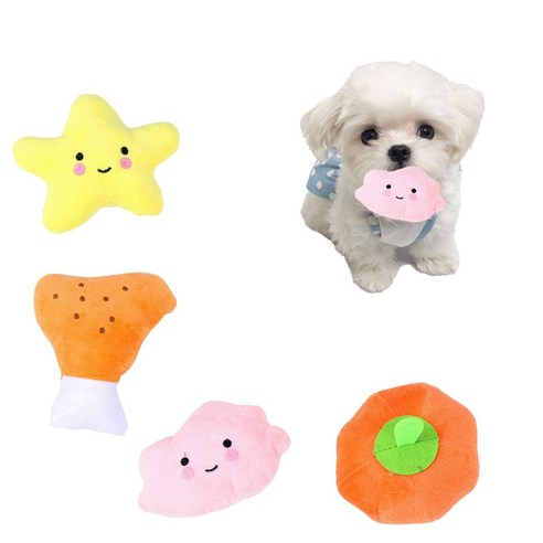 [OKㅣ강추] 반려동물의 최고의 친구 – 강아지 인형 장난감 4종세트 [OKNOWㅣ추천상품]