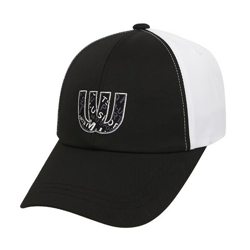 MU스포츠 남성 프린트 포인트 육각캡 (MU22133H253), BLK 블랙