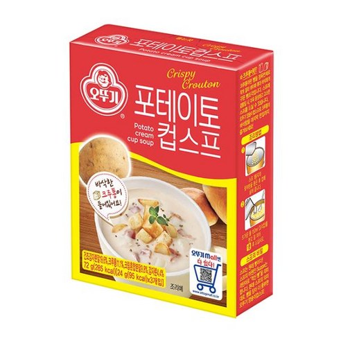 오뚜기 포테이토컵스프(3입) 72g 감칠맛 브런치 자취템 요리레시피 야식, 3개, 1개