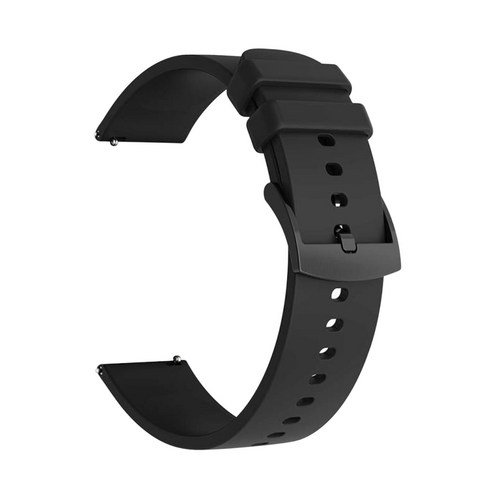 dodocool COLMI P8 Plus 실리콘 핀 버클 스트랩 20mm 범용, 검은 색, 견장