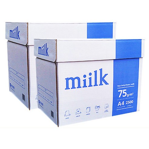 밀크(miilk)) 75g 복사용지, A4, 5000매