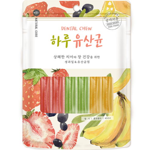 네츄럴코어 하루유산균 강아지 간식 혼합형 12p, 과일 혼합, 72g, 3개