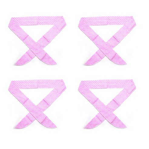 얼음 스카프 4개 아이스 목도리, 핑크