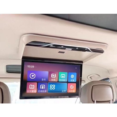suv 천장 모니터 19인치 차량용 고화질 휴대폰 무드등 스크린 화면 카니발 접이식 자동차, 그레이19인치고화질+MP5+휴대폰연동