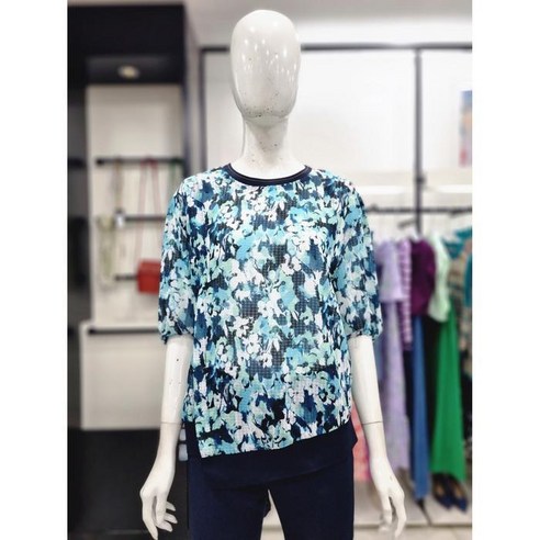 블루페페 세이브존06 프린팅 블라우스 P222MSC007