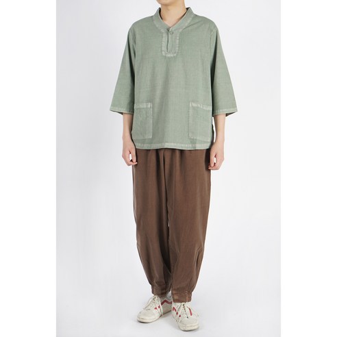 [편한생활한복] 남성 개량한복 30수 티 바지 한벌