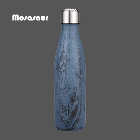 Mosasaur 304 스테인리스 스틸 크리에이티브 우드 콜라병 텀블러 패션 아웃도어 스포츠 주전자, 흑림