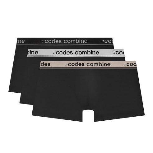 코데즈컴바인 이너웨어 에어로쿨 로고아웃밴드 블랙 3PACK 드로즈 - 팬티 | 쿠팡