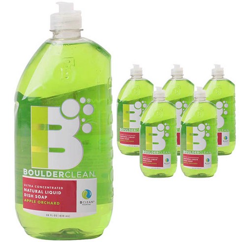 보울더클린 내추럴 주방세제 사과 밭 향, 828ml, 6개