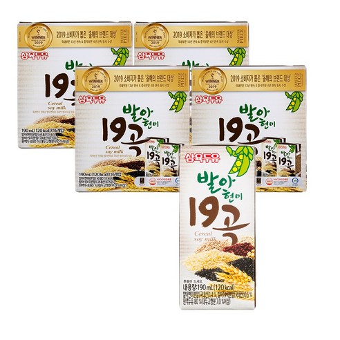 삼육두유 발아현미 19곡 두유, 190ml, 64개