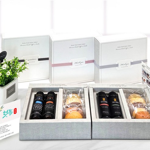 쿠키 더치커피 1일이내발송 결혼식 답례품 돌 답례 회사 칠순 단체 선물 결혼 조의 커피 A, 분홍색+화이트(2종류), 1개