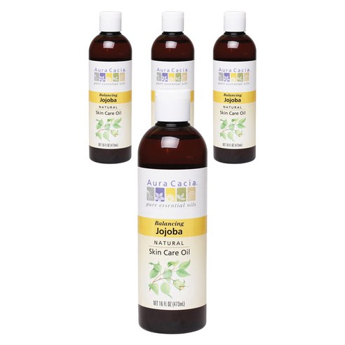 아우라카시아 내추럴 스킨 케어 오일 밸런싱 호호바, 473ml, 4개
