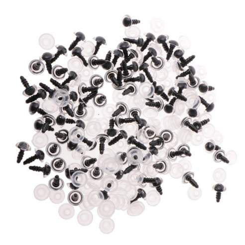 DIY 테디 베어 부드러운 장난감에 대 한 100PCS 8-12mm 플라스틱 안전 눈, 클리어