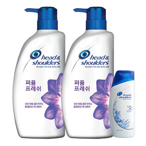 헤드앤숄더 퍼퓸 프레쉬 샴푸 750ml x 2p + 딥클린 샴푸 90ml 세트, 1세트