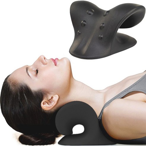 므뮤 목이편한 기능성 스트레칭 낮은 수면 베개 C커브 목베개, 블루, 1개