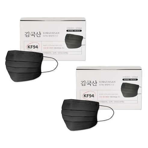 김국산 KF94 덴탈마스크, 4개, 블랙, 25매입