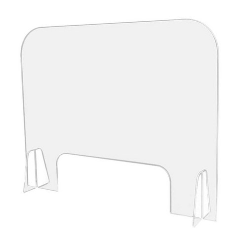 2xSNEEZE GUARD 아크릴 보호 배리어 테이블 책상 체크 아웃 쉴드 40x50cm, 클리어
