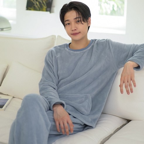 남성롱후리스 추천상품 어나더디 남성용 데일리 밍크 잠옷세트: 편안さと 스타일의 조화 소개