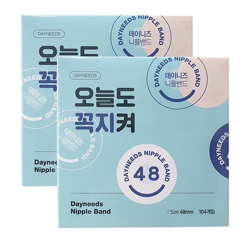 1+1 데이니즈 니플밴드 48mm 208매 오늘도 꼭지켜 남녀공용 유두가리개, 1세트
