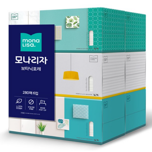 모나리자 보타닉포레 미용티슈 280매, 12개